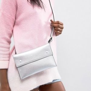 ASOS Silver Clutch NWT